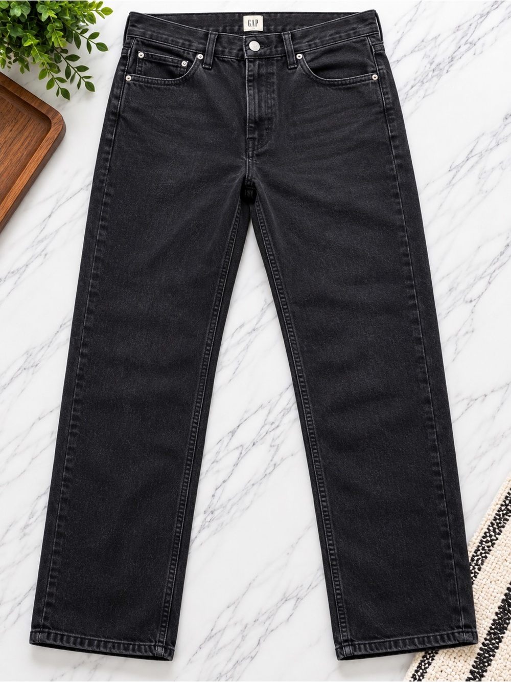 Levi's Black Straight Jeans